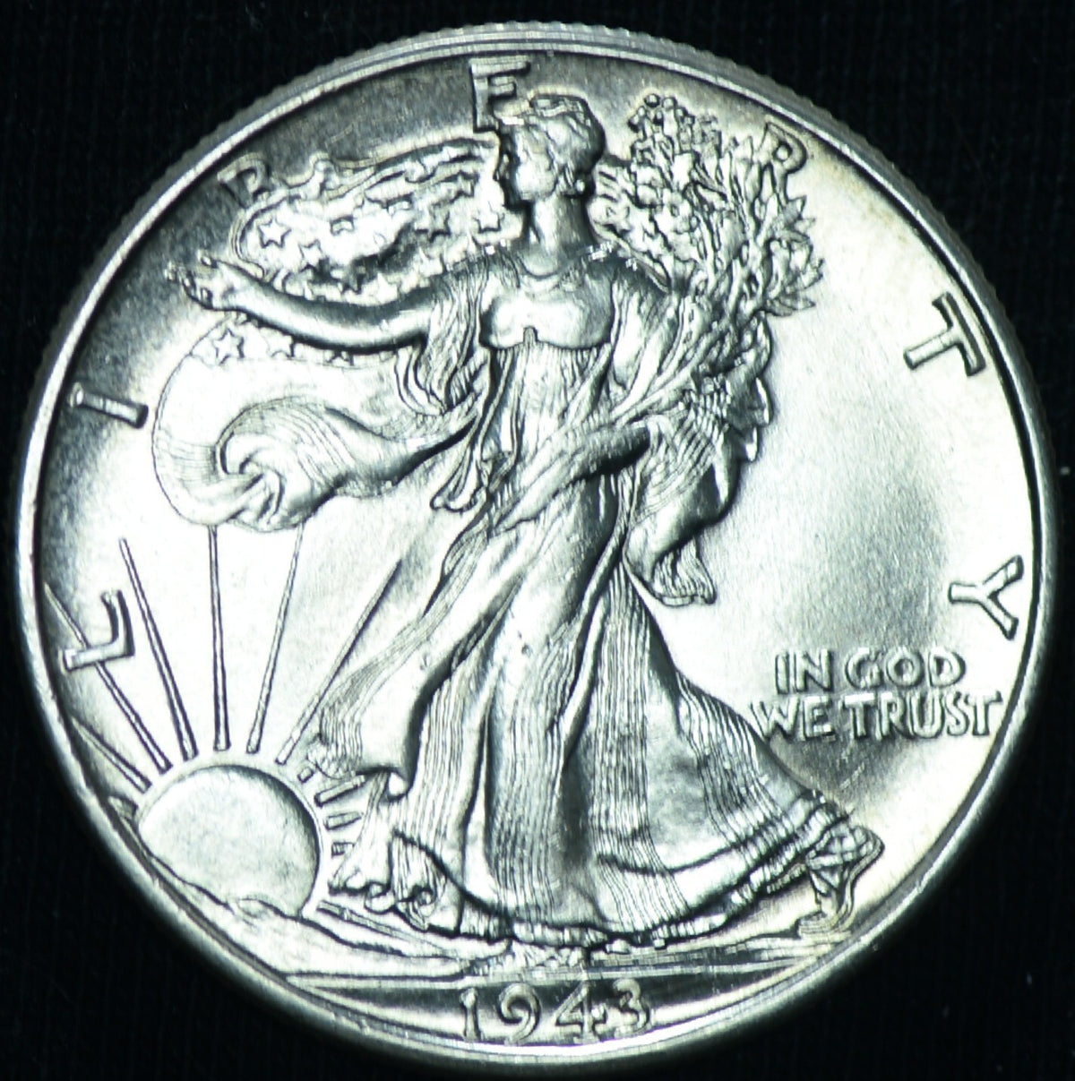 1943 50C Walking Liberty Half Dollar BU Brilliant Uncirculated Beauty ~ 26345
