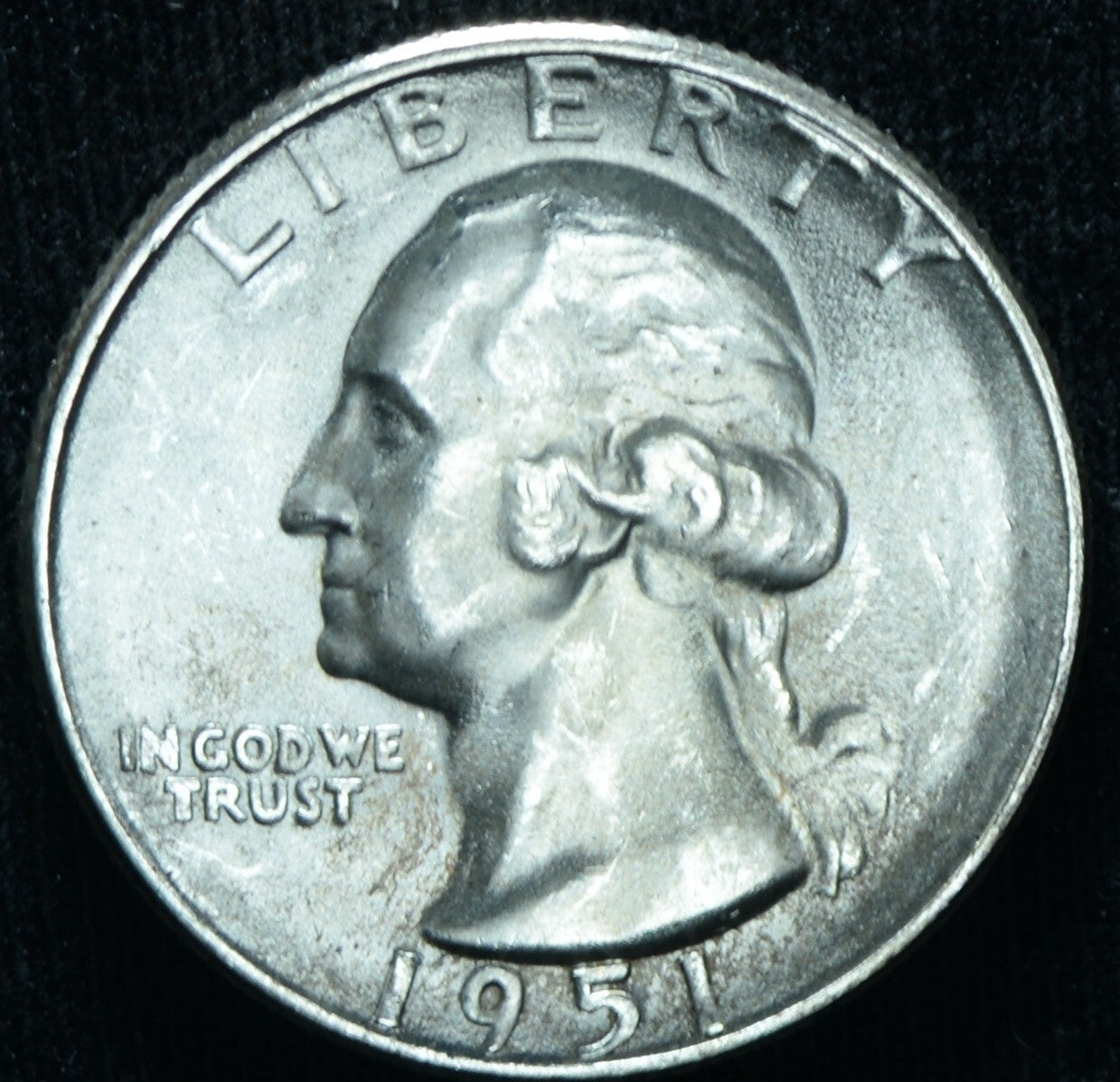 1951 S 25C Washington Quarter AU/BU Frosty Slider ~ 26186