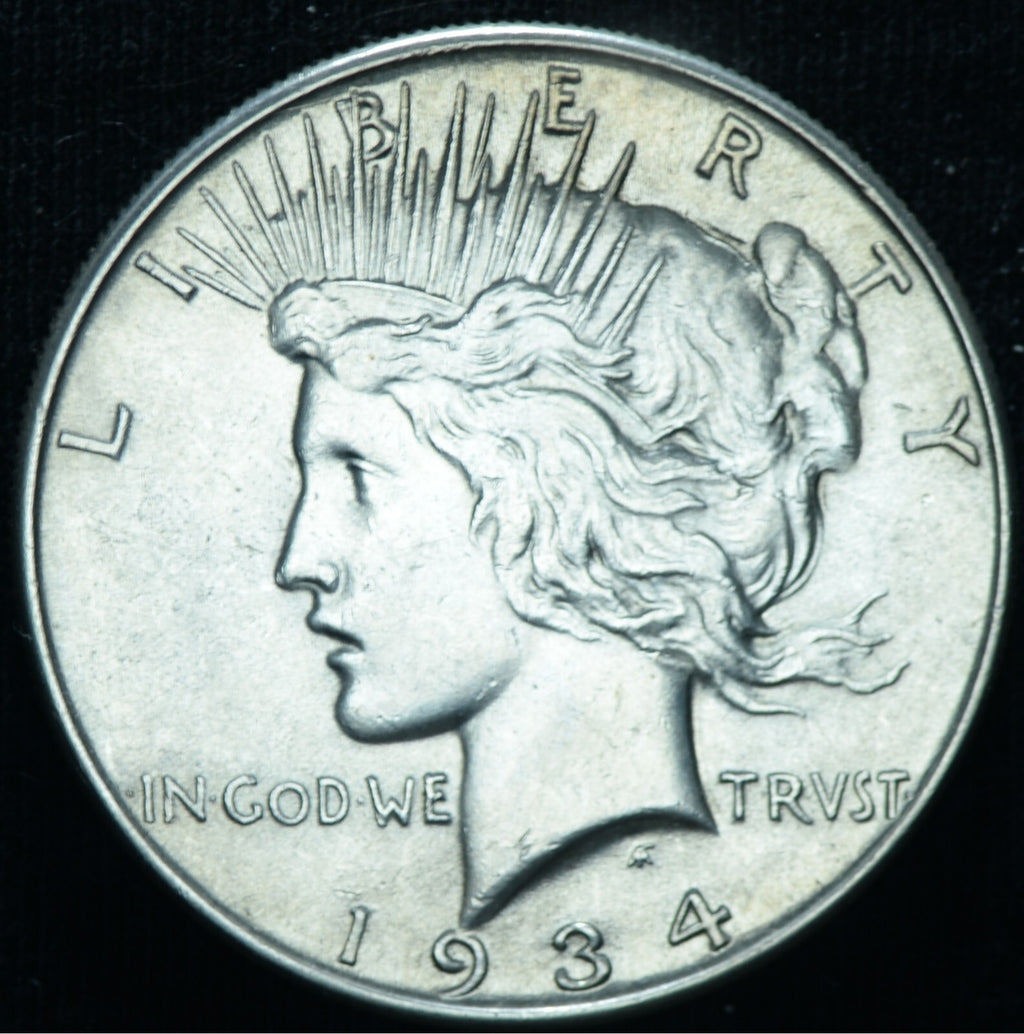 1934 Peace Silver Dollar $1 BU Better Date ~ 26233