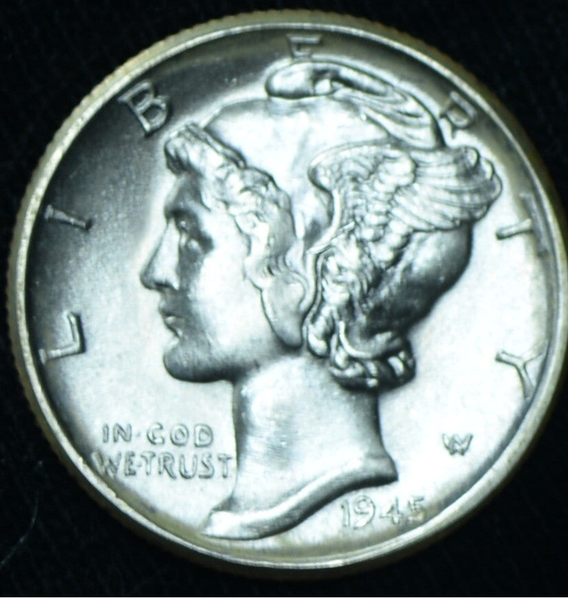 1945-D 10C Mercury Dime BU+ - 26338