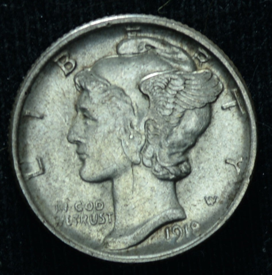 1918 D 10C Mercury Dime AU ~ 26170