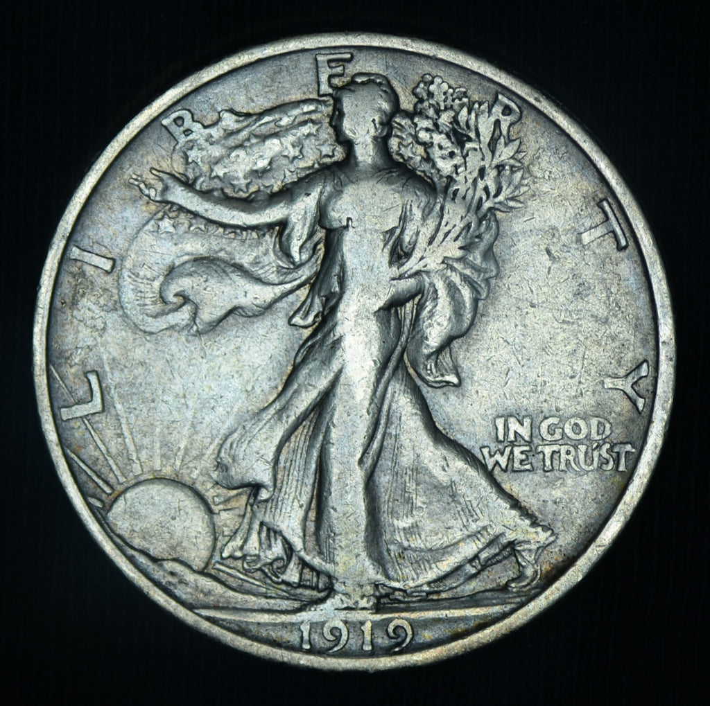 1919-S 50C Walking Liberty Half Dollar VF Rare Key Date ~ 26514