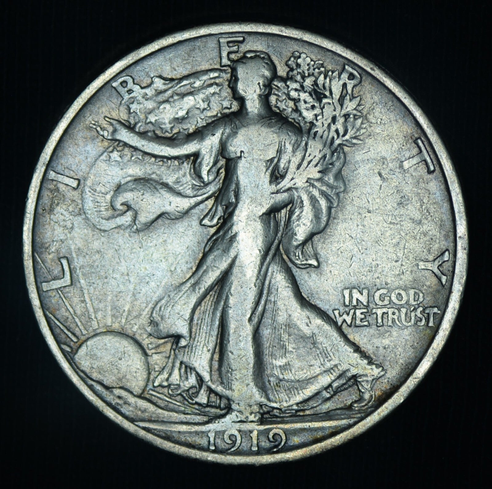 1919-S 50C Walking Liberty Half Dollar VF Rare Key Date ~ 26514
