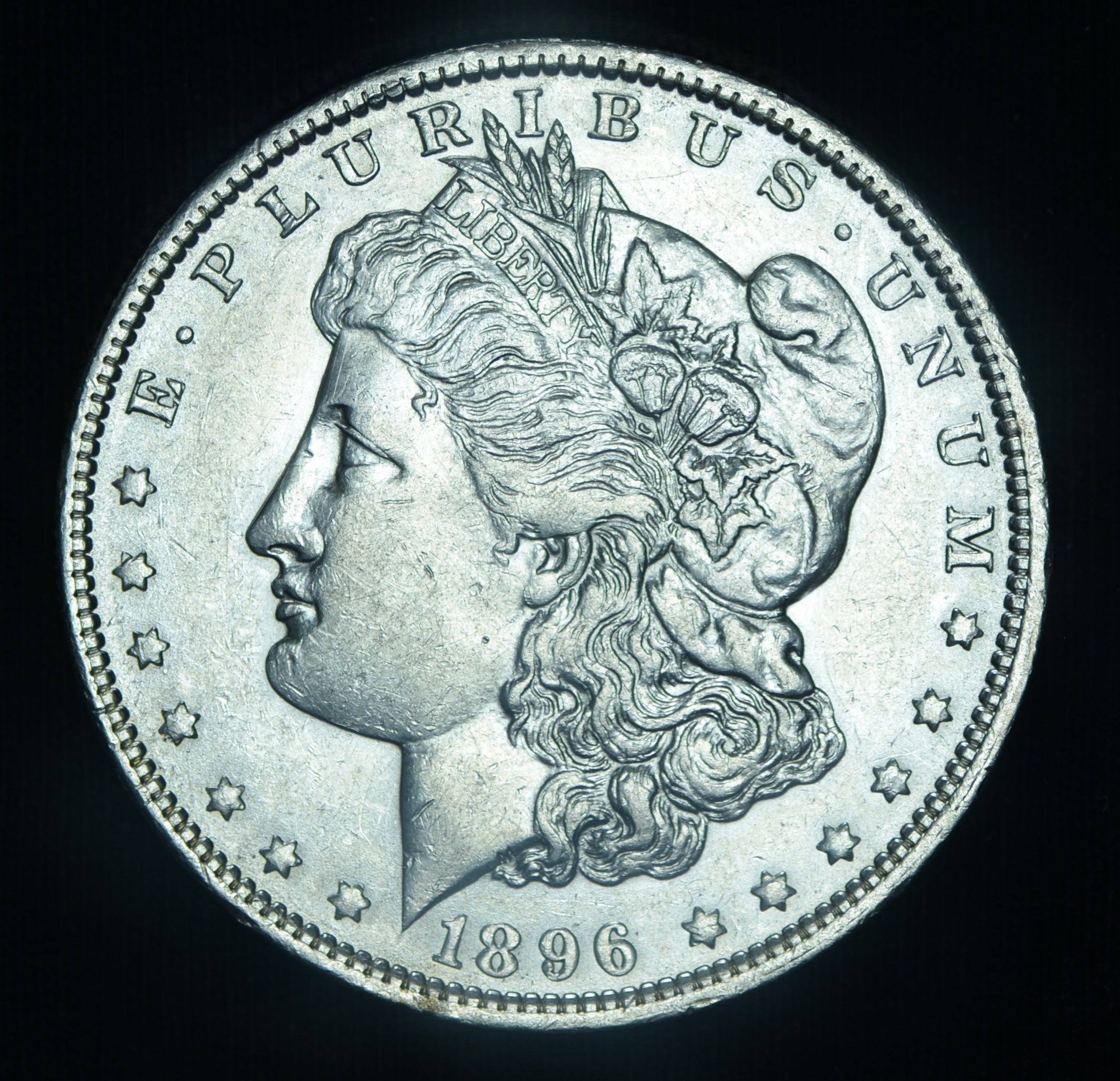 1896-O $1 Morgan Silver Dollar AU/BU Slider Better Date~ 26092