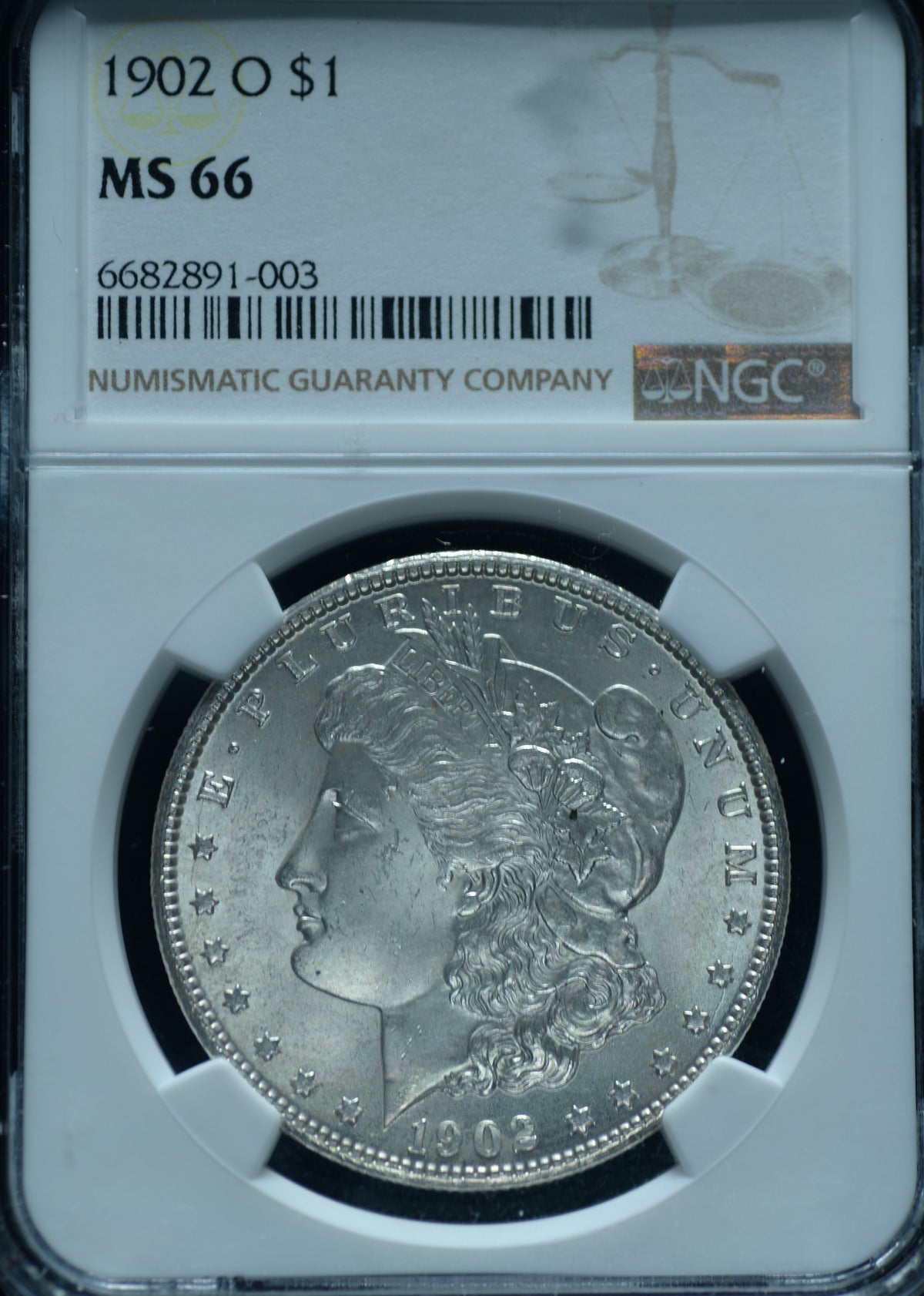1902-O Morgan Dollar NGC MS 66 - Premium Gem ~ 26100