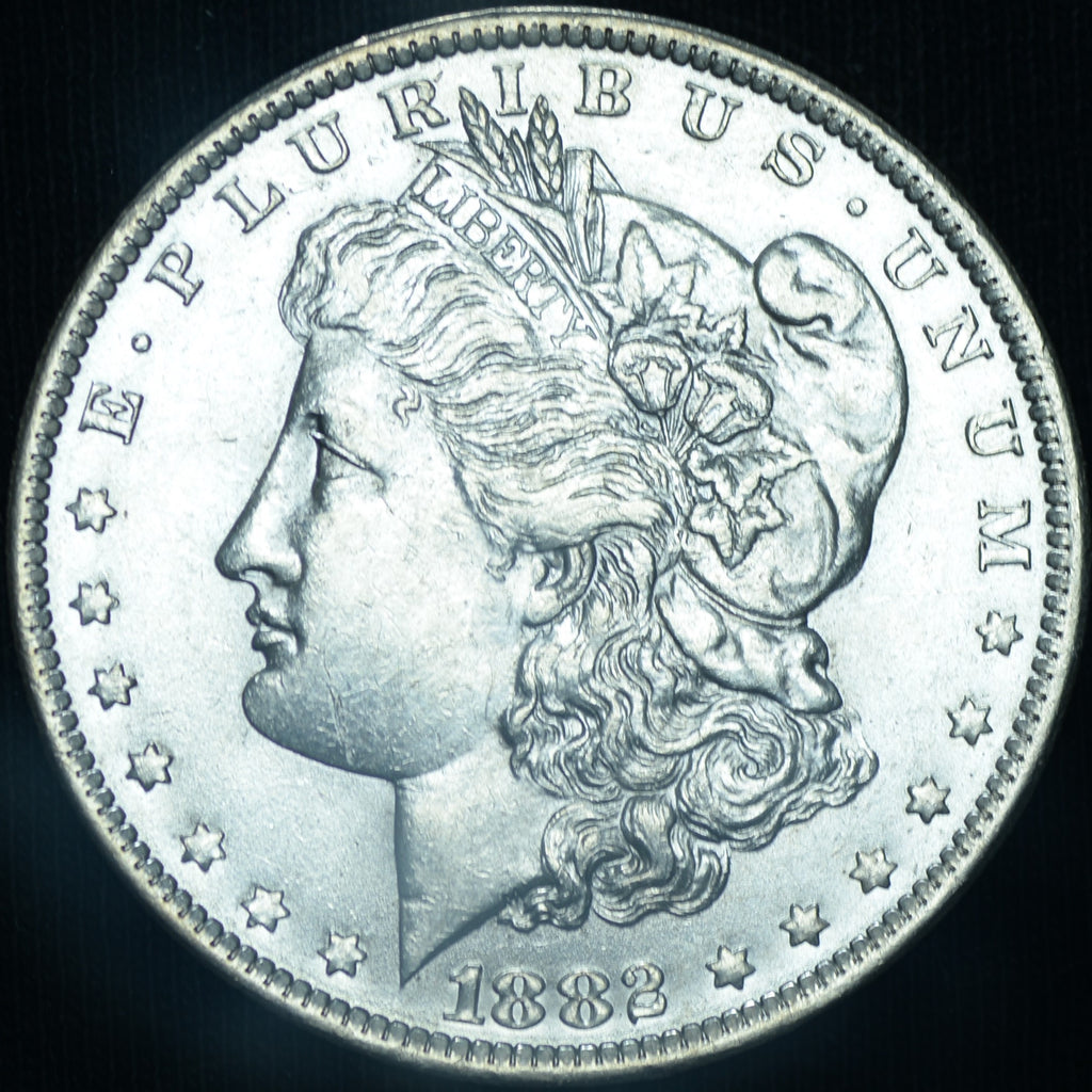 1882 O/S Morgan Silver Dollar AU++ Tough Variety ~ 26412