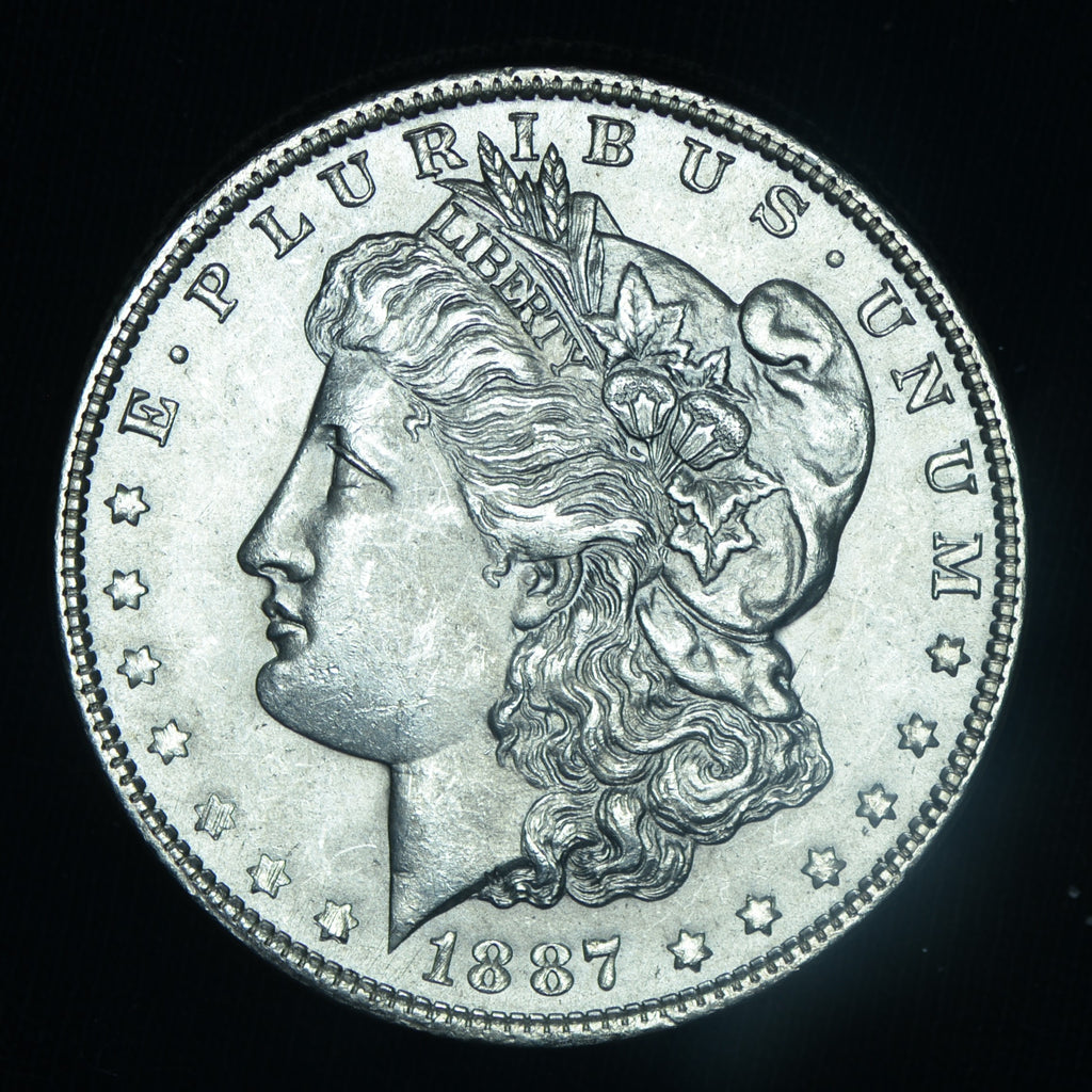 1887 $1 Morgan Silver Dollar BU Lustrous! - 26440