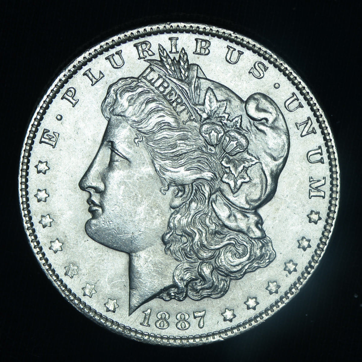 1887 $1 Morgan Silver Dollar BU Lustrous! - 26440