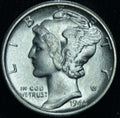 1944-S 10C Mercury Dime BU Gem - 25420