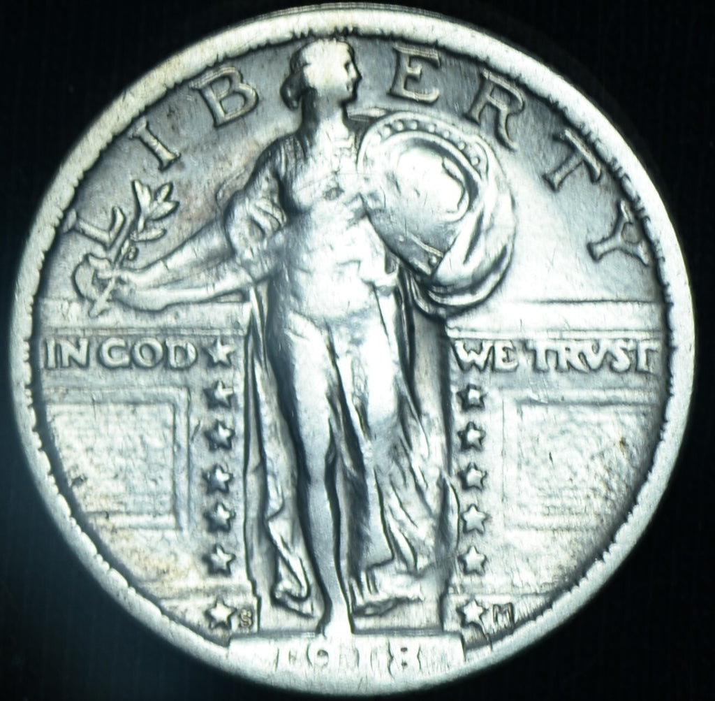 1918-S 25C Standing Liberty Quarter XF ~ 26435
