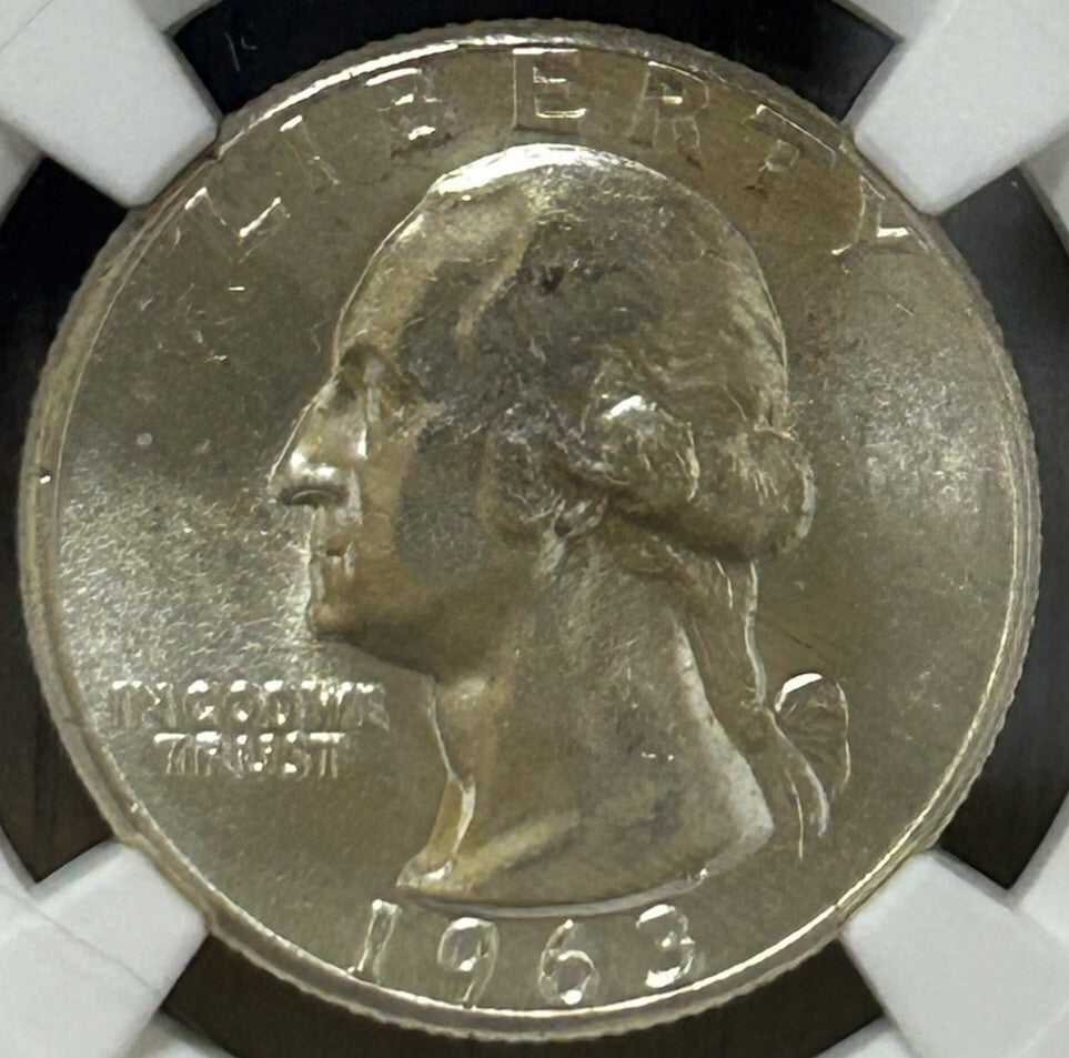 1963 25C Washington Quarter Type B Reverse NGC MS64 ~ 26304