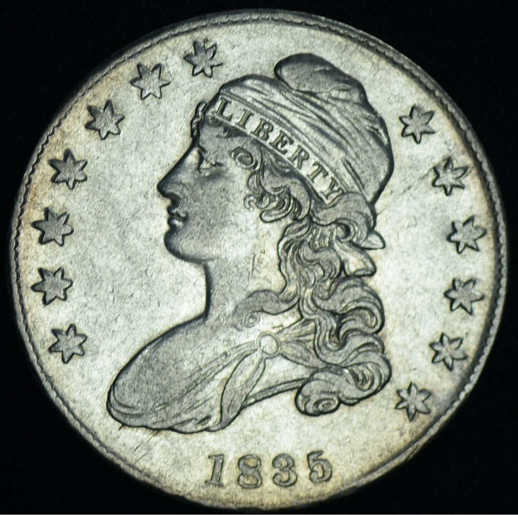 1835 50C Capped Bust Half Dollar AU - 25146