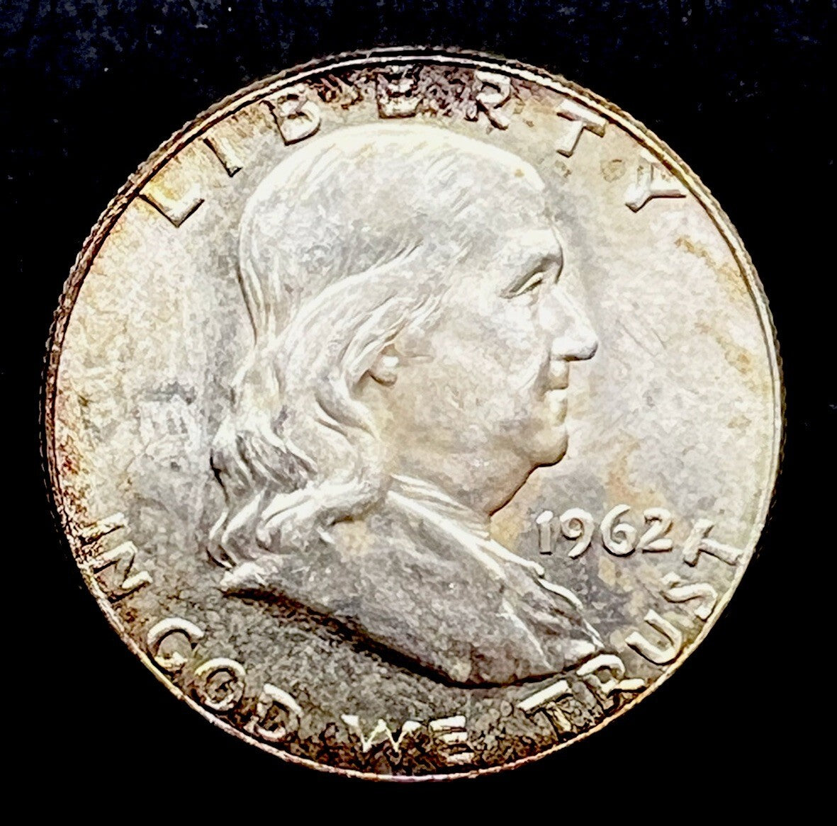 1962-D 50C Franklin Half Dollar UNC Toned - 25286