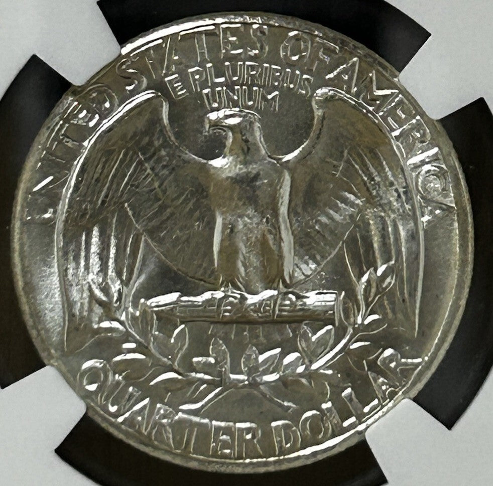 1963 25C Washington Quarter Type B Reverse NGC MS64 ~ 26304