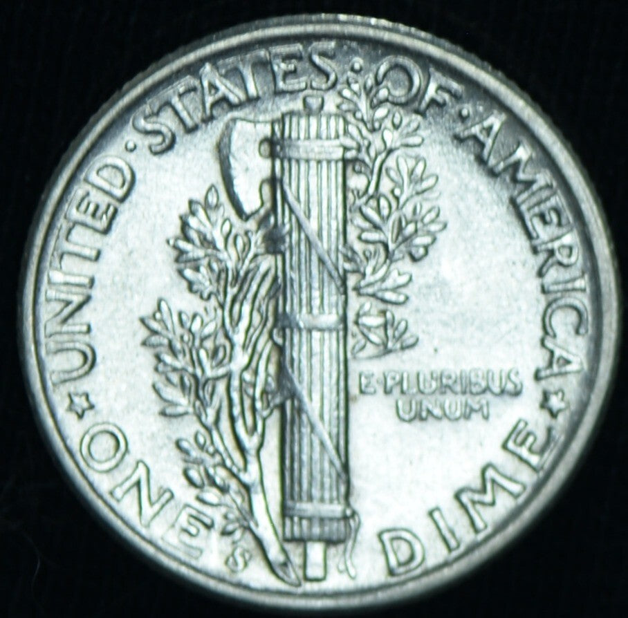 1943 S Silver Mercury Dime AU - 25428