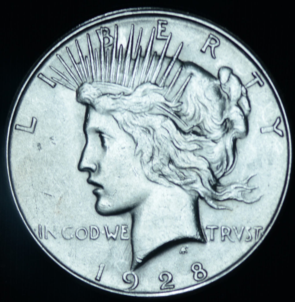 1928-S Peace Silver Dollar AU+ Mint Luster - 26441