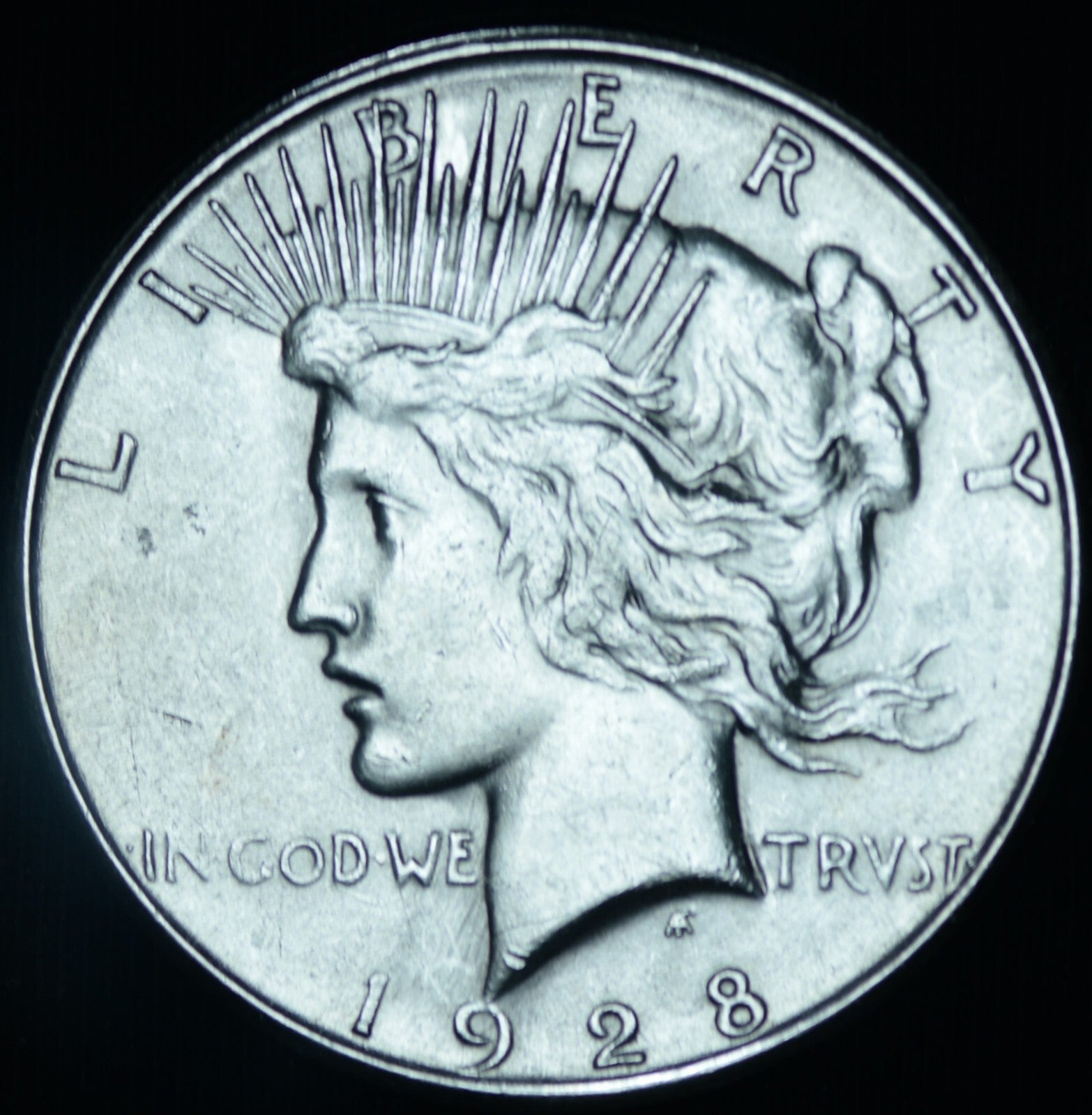 1928-S Peace Silver Dollar AU+ Mint Luster - 26441