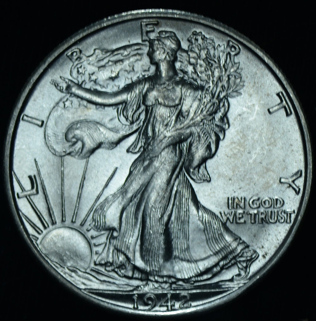 1942-D 50C Walking Liberty Half Dollar BU Gem ~ 26460