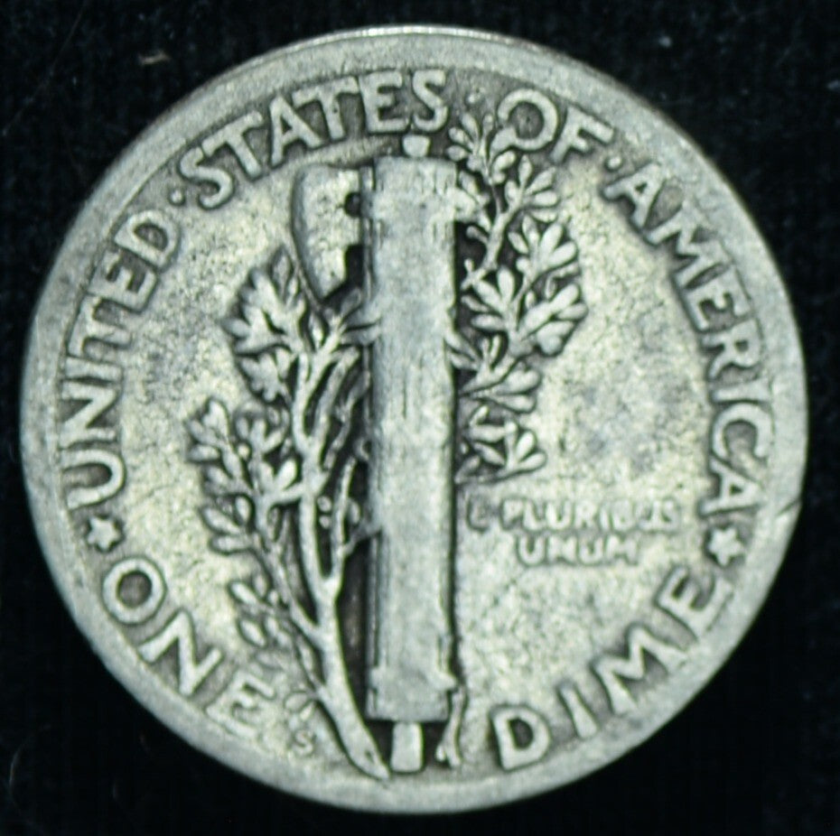 1926-S Mercury Silver Dime Scarce Album Filler VG ~ 25615