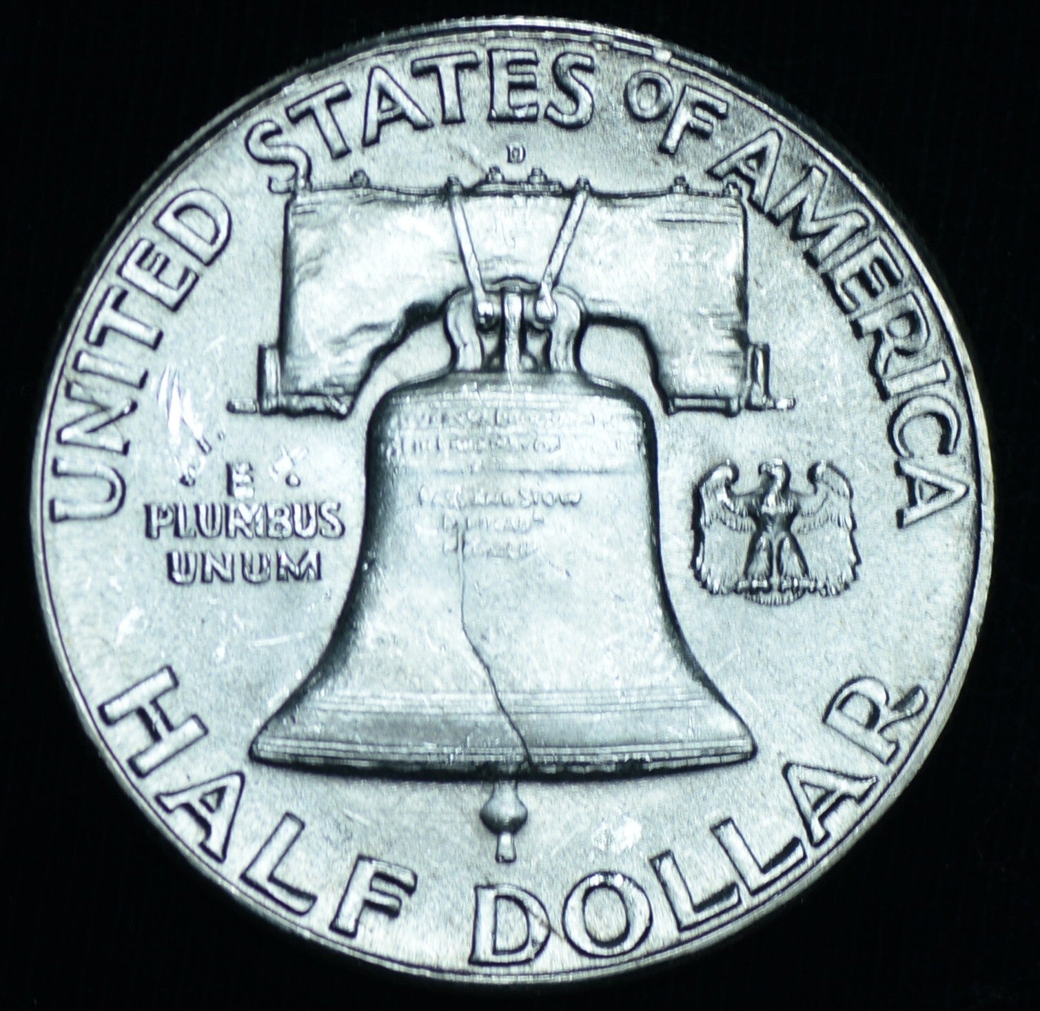 1948-D 50C Franklin Half Dollar BU Great Luster Eye Appeal Hit on Cheek ~ 26104