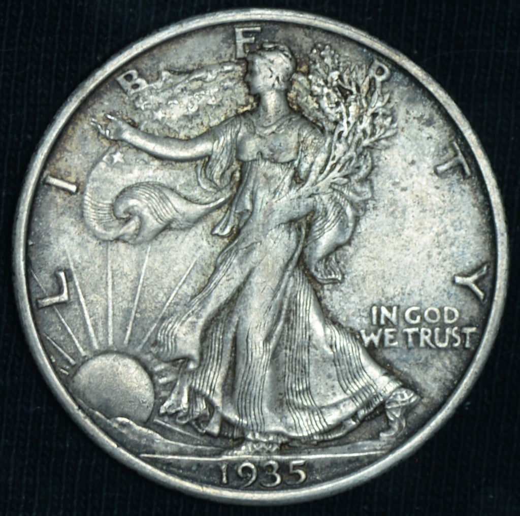 1935 50C Walking Liberty Half Dollar AU ~ 26381