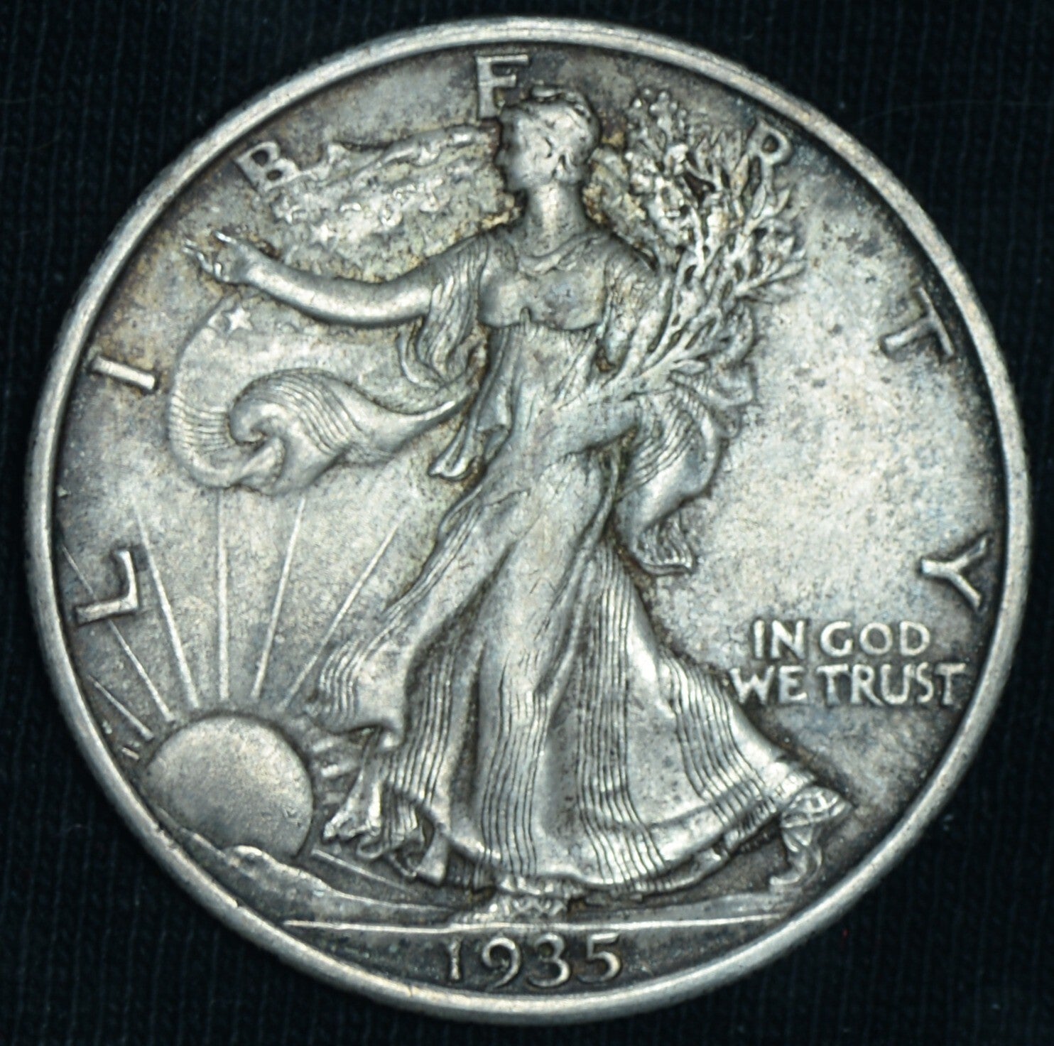 1935 50C Walking Liberty Half Dollar AU ~ 26381