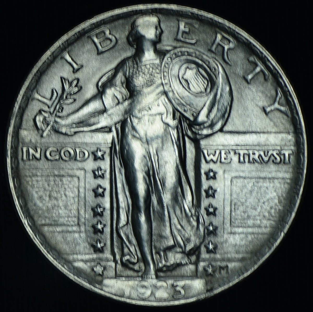 1923 25C Standing Liberty Quarter BU Lusterous Beauty ~ 26447