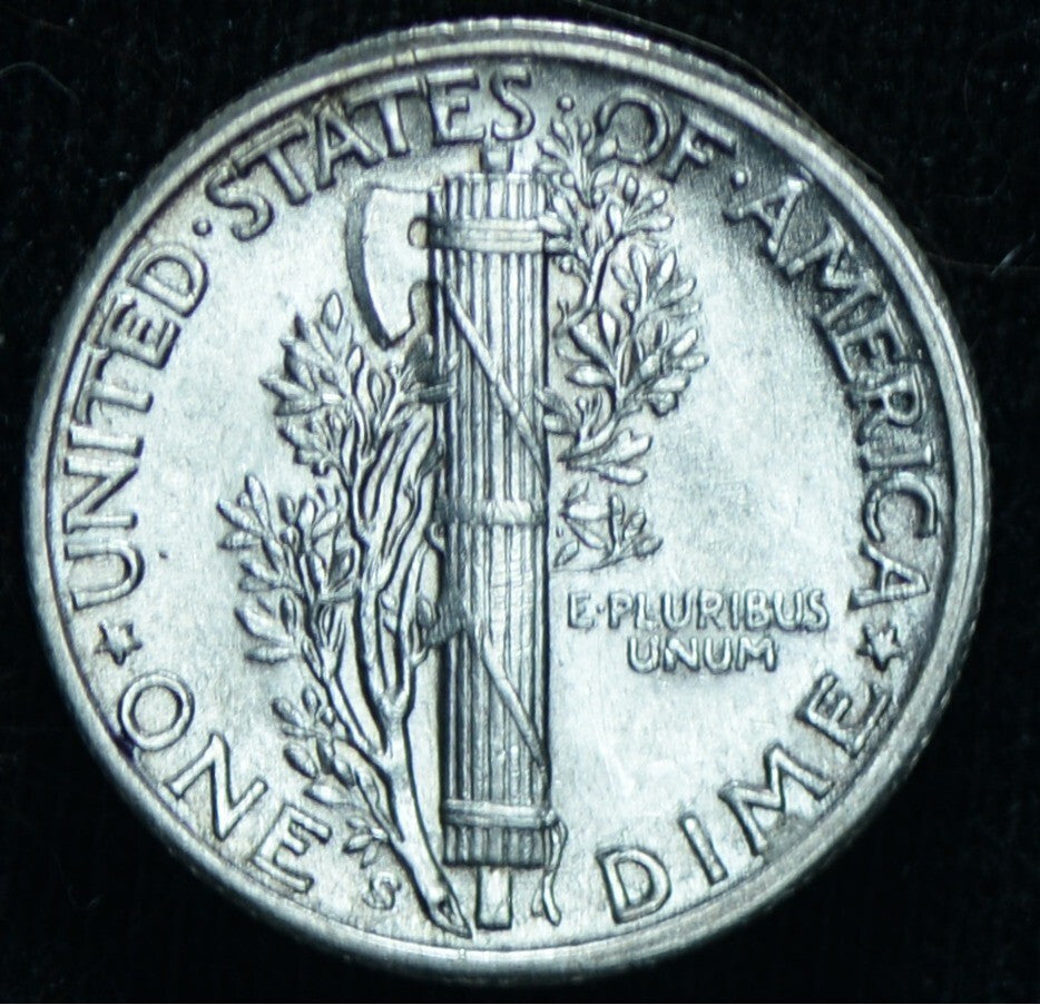 1944-S 10C Mercury Dime BU - 25460