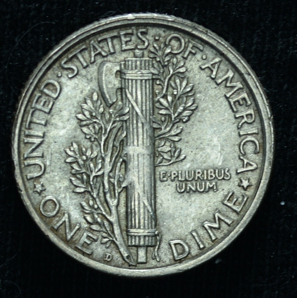 1918 D 10C Mercury Dime AU ~ 26170
