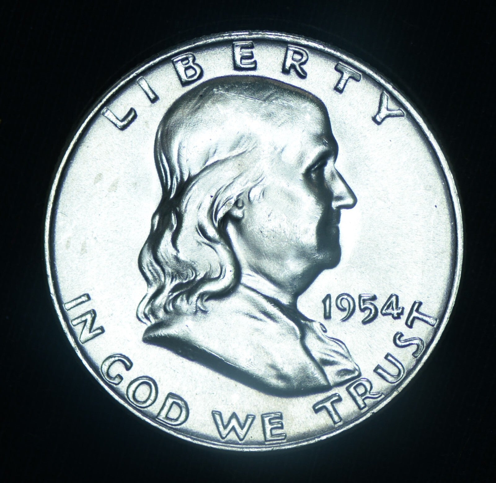 1954-D 50C Franklin Half Dollar BU Brilliant Uncirculated ~ 26564