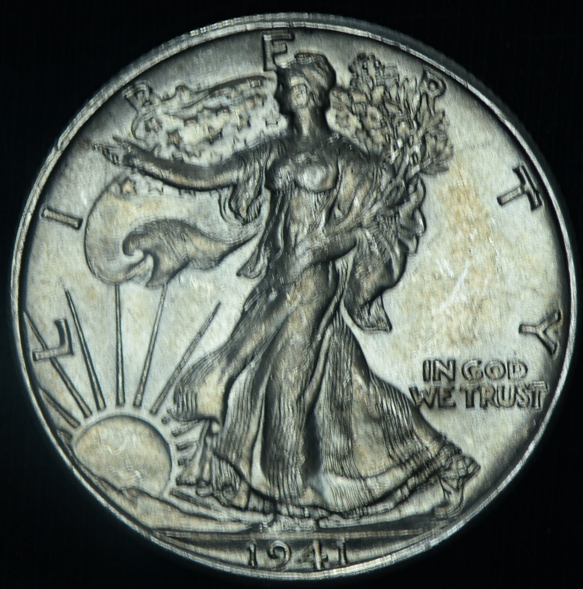1941-D 50C Walking Liberty Half Dollar BU Uncirculated ~ 26471
