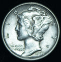 1943 S Silver Mercury Dime AU - 25428