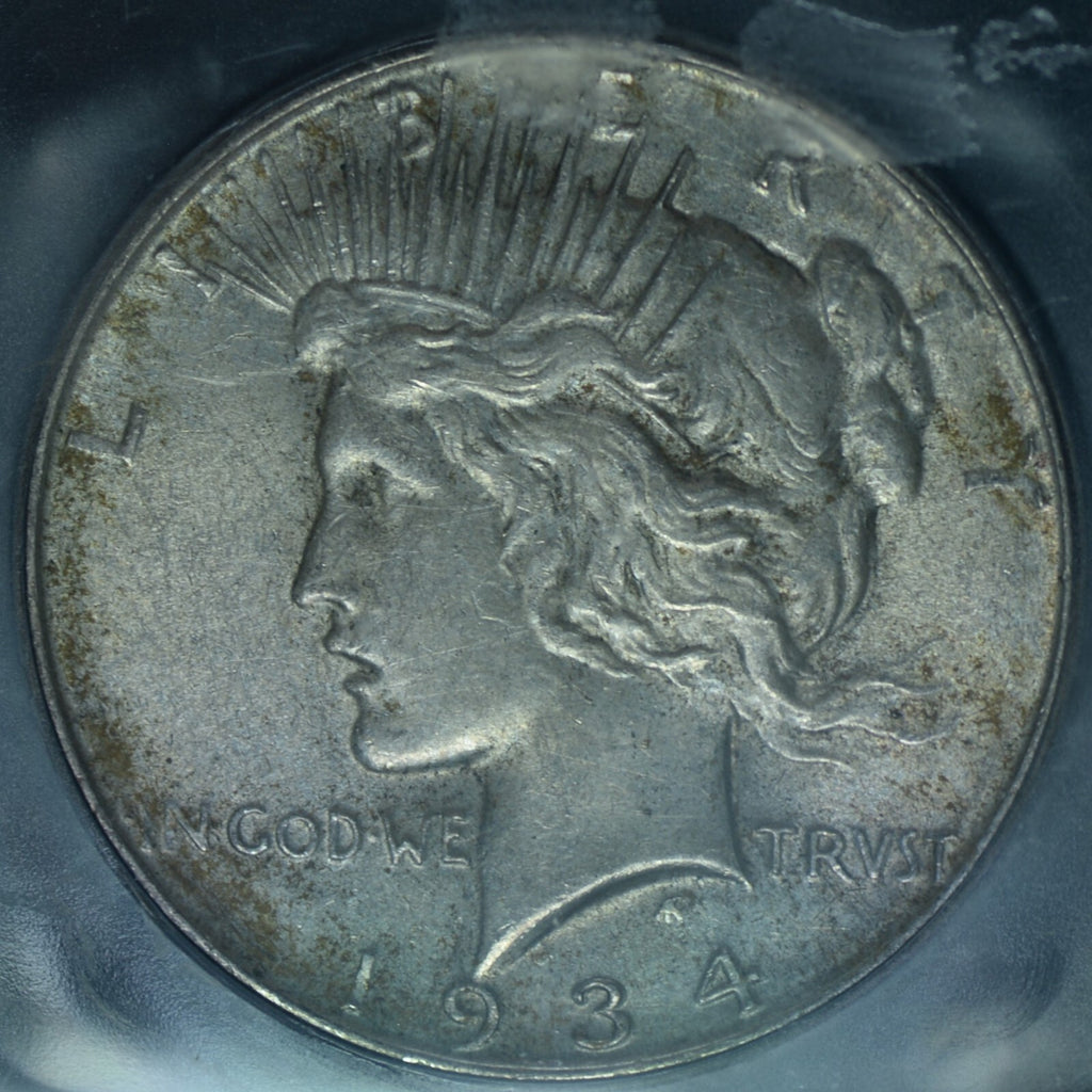1934-D Peace Dollar AU58 ~ 26484