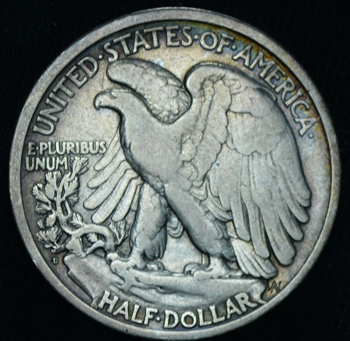 1920-D  50C Walking Liberty Half Dollar VF Rare Key Date ~ 25058