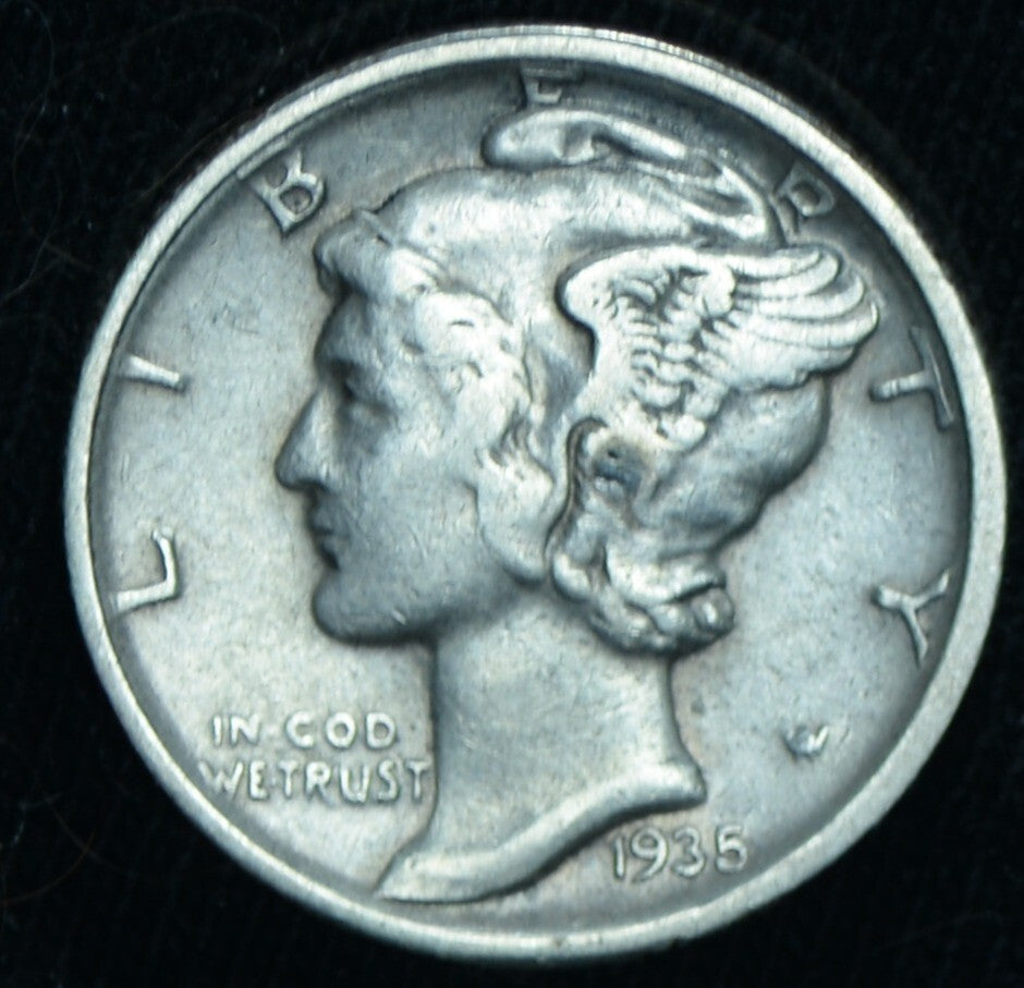 1935-D 10C Mercury Dime XF - 25427