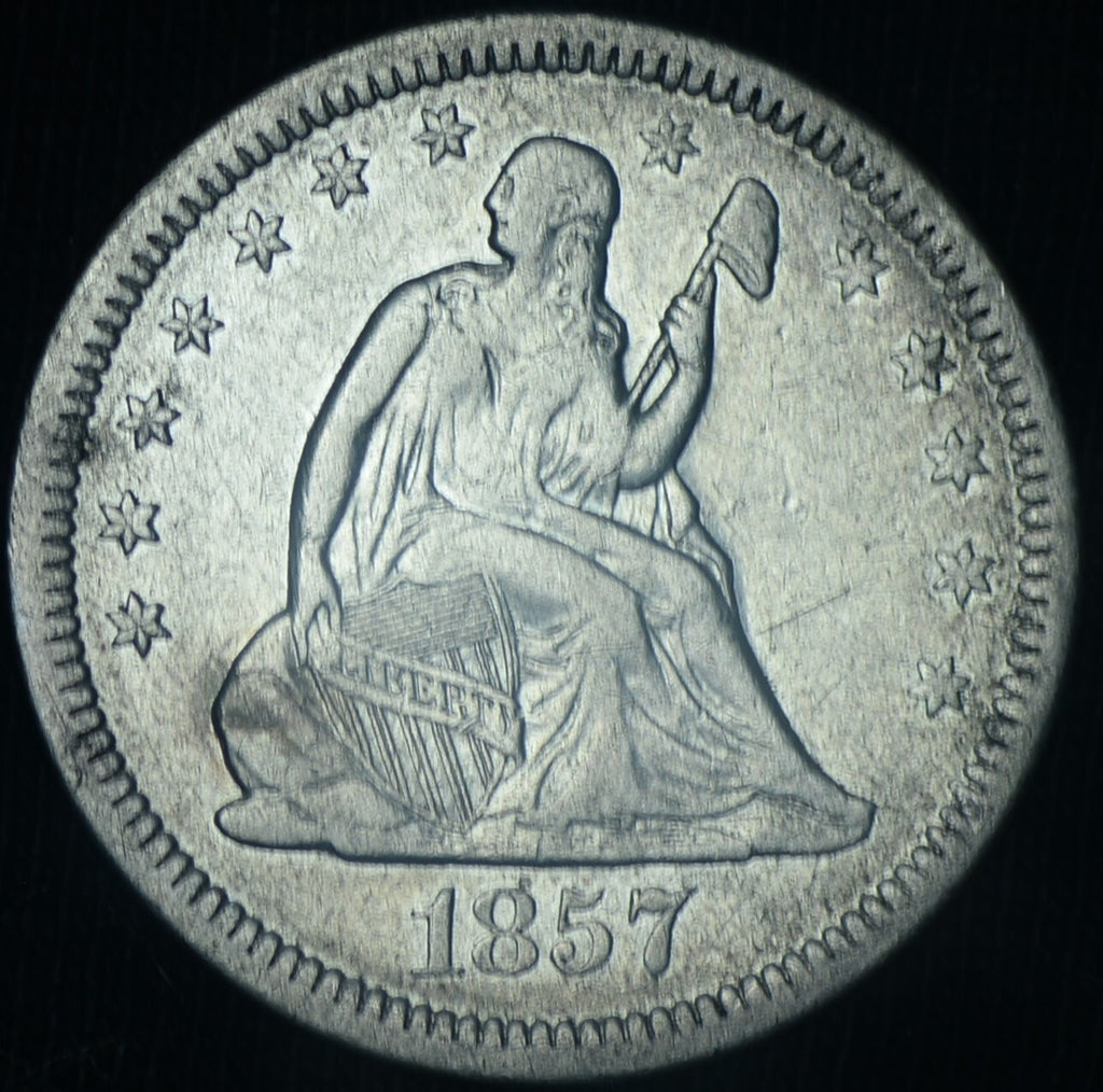 1857-O Seated Liberty Quarter 25C  XF Better Date - 24352