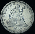 1857-O Seated Liberty Quarter 25C  XF Better Date - 24352