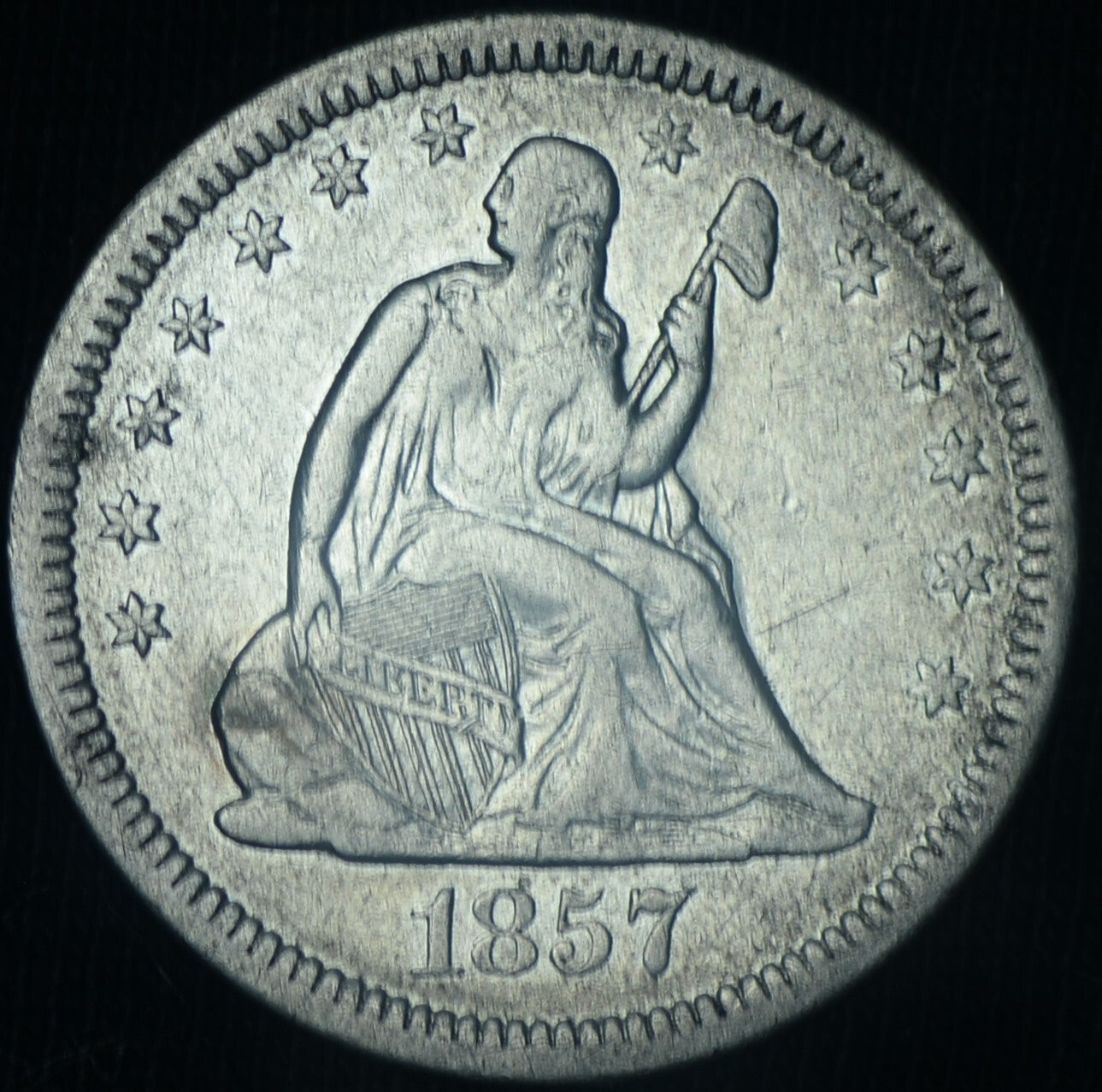 1857-O Seated Liberty Quarter 25C  XF Better Date - 24352