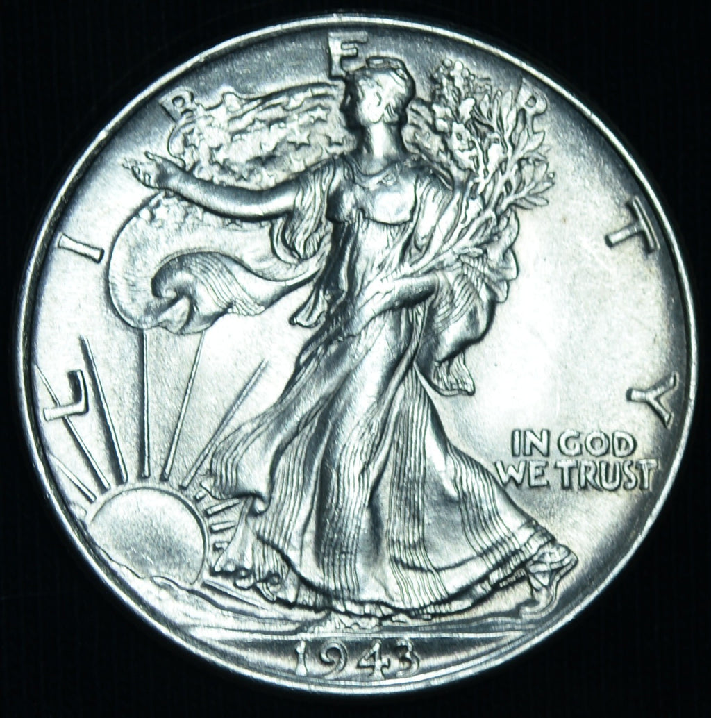 1943 50C Walking Liberty Half Dollar Frosty BU ~ 26238
