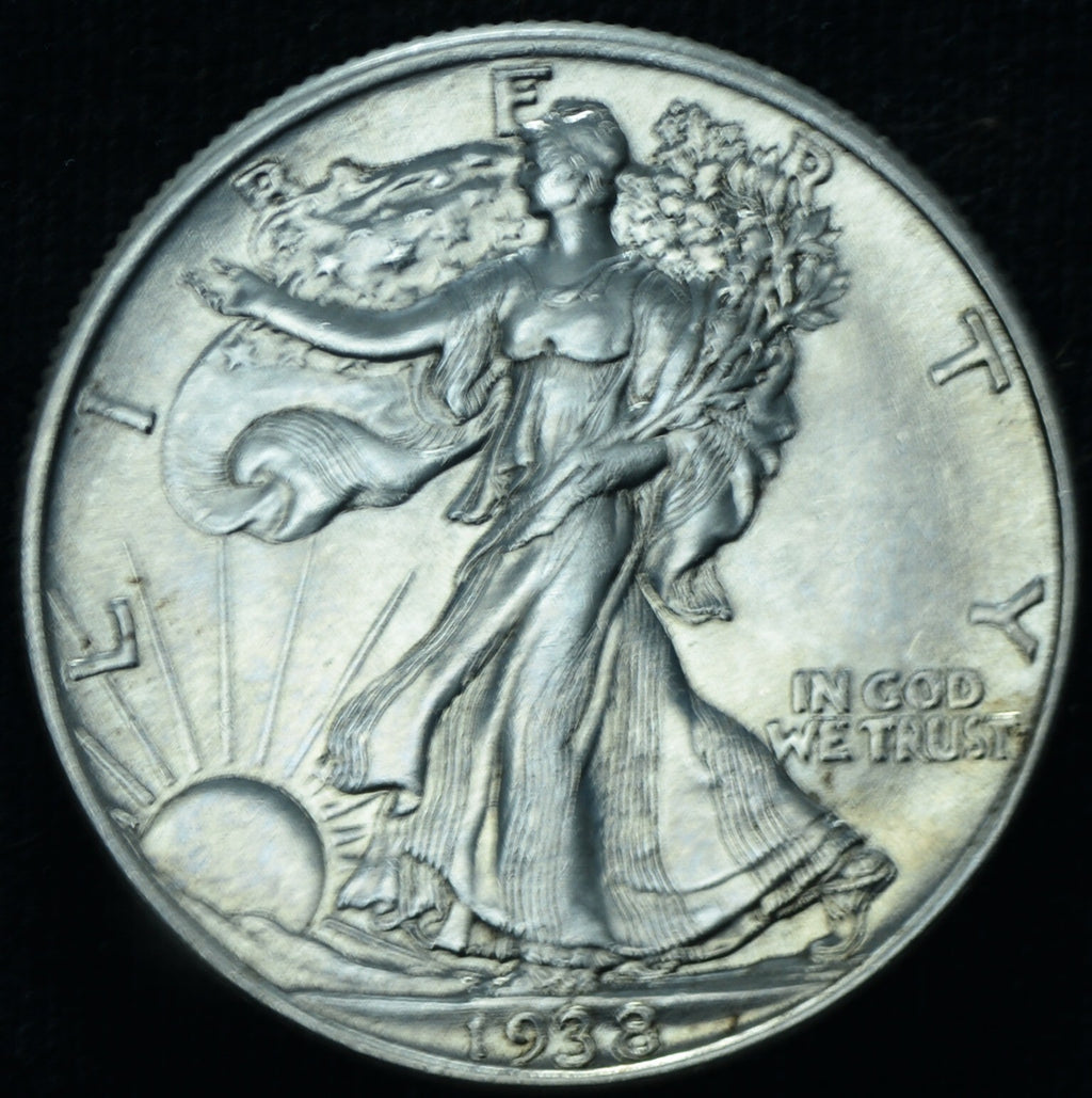 1938 50c Walking Liberty Half Dollar BU Blazer ~ 26085