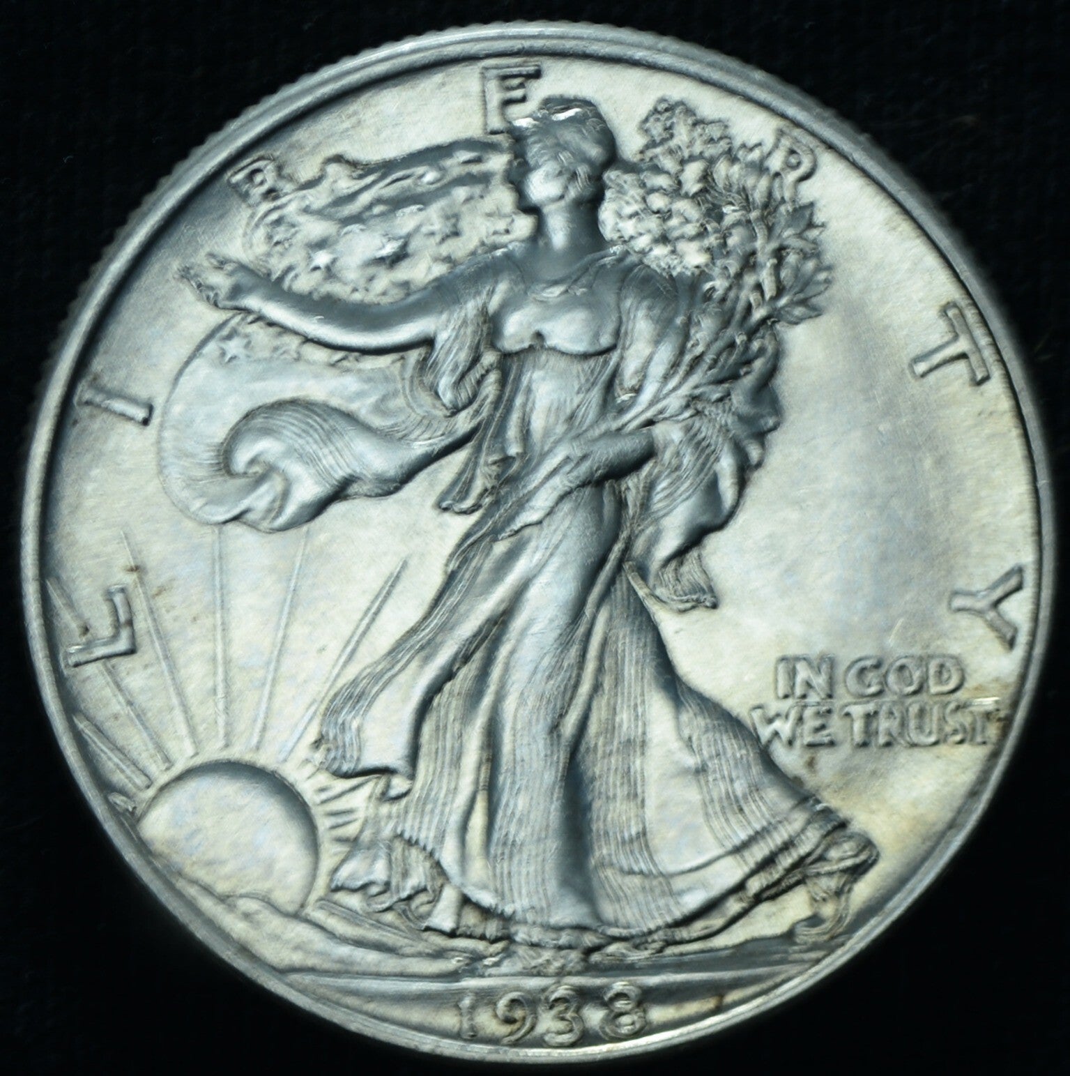 1938 50c Walking Liberty Half Dollar BU Blazer ~ 26085