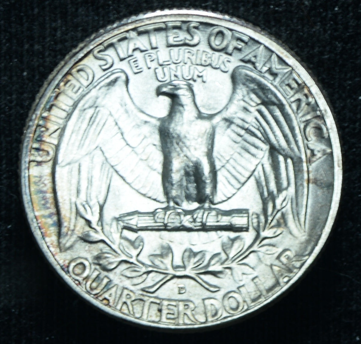 1951-D 25C Washington Quarter UNC Toned ~ 26190
