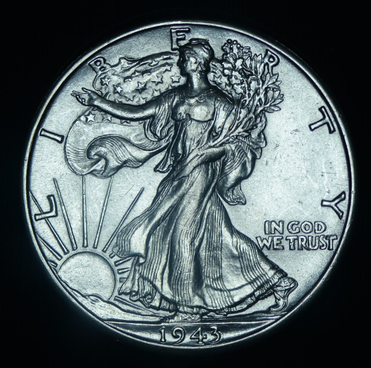1943-D 50C Walking Liberty Half Dollar BU ~ 26513