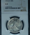 1916 S  50C Walking Liberty Half Dollar G6 Rare Key Date  ~ 26496