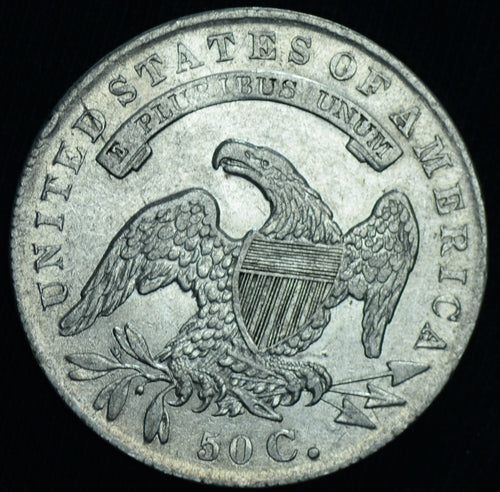 1835 50C Capped Bust Half Dollar AU - 25146