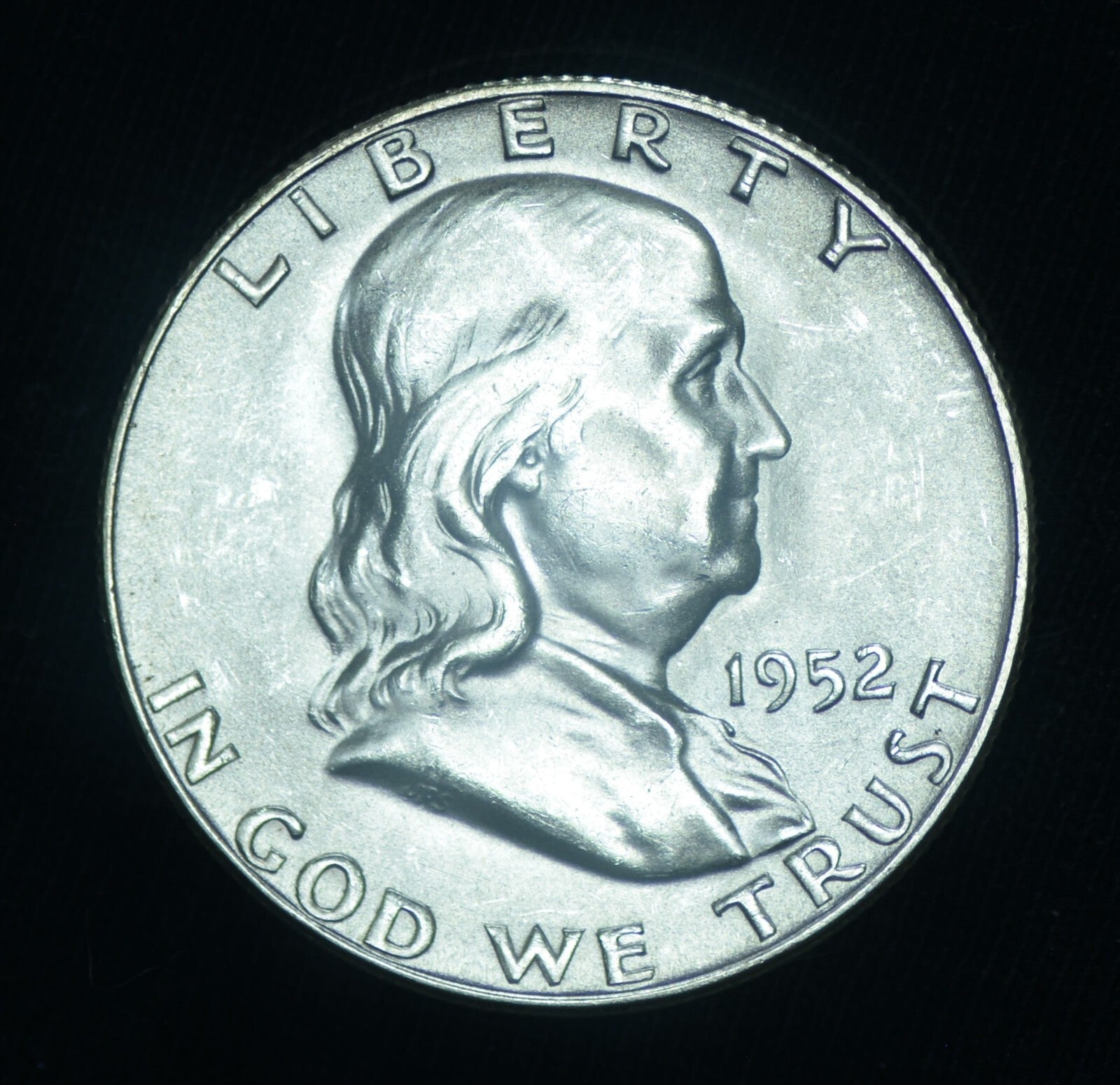 1952 S 50C Franklin Silver Half Dollar BU Gem Tougher Date ~ 26558