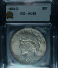 1934-D Peace Dollar AU58 ~ 26484