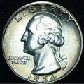 1954 25C Washington Quarter Uncirculated Toned - 25528