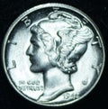 1945 10C Mercury Dime BU Brilliant Uncirculated  ~ 25466