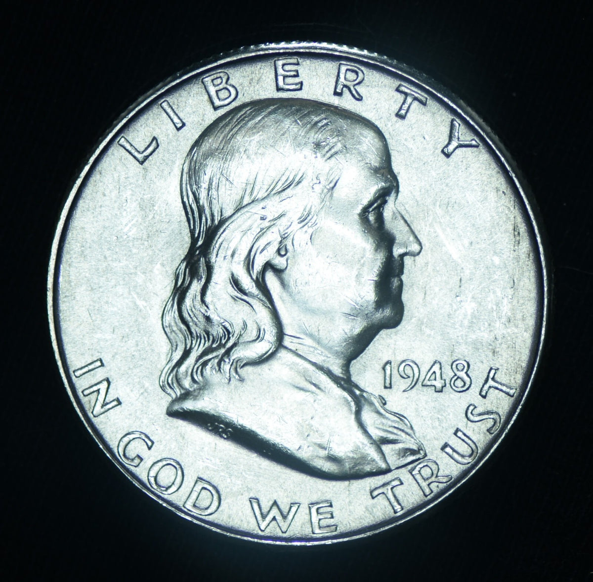 1948-D 50C Franklin Half Dollar BU Brilliant Uncirculated ~ 26557